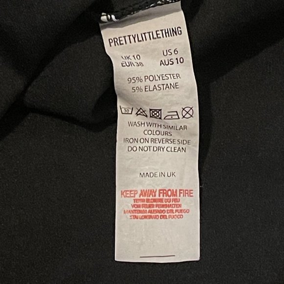 prettylittlething Size 6 Black One Shoulder Keyhole Dress - Picture 7 of 8